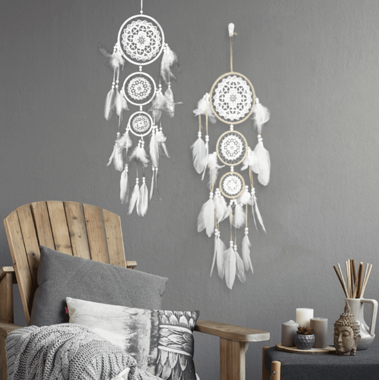 Stor drømmefanger hvit